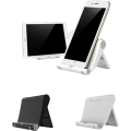 Miniatyrbilde 1 av 5: 2-pakning justerbart sammenleggbart skrivebordsstativ i plast for 6-11\" nettbrett, kompatibel med iPhone 12 Pro Max 11 XS XR X Samsung Galaxy Note 20 Android All Sma