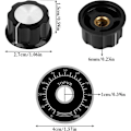 Miniatyrbillede 2 af 5: 5 stk. Potentiometerknap 6mm / 27mm potentiometerknapper drejelig lydstyrkekontrolhætte med MF-A03 digital urskive