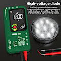 Miniatyrbillede 5 af 5: 4 i 1 digitalt multimeter, infrarødt termometer, elektrisk testpen, kredsløbsanalysator, detektor, 3,5 tommer LCD farveskærm, bærbart multimeter, True R