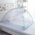 Miniatyrbilde 3 av 5: Myggnett for sammenleggbar seng, myggnett for bærbar babyseng, installasjon av kuppelformede myggnett 120x90x100cm