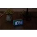 Miniatyrbild 3 av 4: Svart digital väckarklocka morgon väckarklocka, tyst batteridriven digital väckarklocka för barn vuxna stor LED-display temperaturkalender