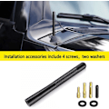 Miniatyrbillede 4 af 5: 12cm Bilantenne Kulfiber Radioantenne, Biltilbehør Kort Tunet Bilantenne 12CM Universal Udskiftnings Bilantenne med Stærk AM FM/Dab Re