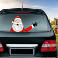 Miniatyrbilde 1 av 4: Bakre vindusvisker-klistremerke Jul Snømann Vinker Vinker Vindusvisker-klistremerke 3d Animert Morsom Jul(Dummy Julenissen)