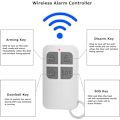 Miniatyrbillede 3 af 5: Dør- og vinduesalarm, alarm med 130db sirene, 2 fjernbetjeninger, nem at installere, trådløs husalarm