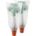 Miniatyrbillede 1 af 5: 2 stk. planteovertræk 100 cm x 150 cm med snøre frostbeskyttelsespose til vinter frostbeskyttelse genanvendelige overtræk jakke til haveplanter grøntsager
