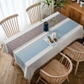 Miniatyrbild 5 av 5: Rektangulär duk Chic Kampanj Bordslinne Bomullsduk Bordsöverdrag 140x180 cm Rektangulär Duk För Köksdekoration