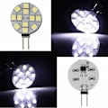 Miniatyrbilde 5 av 5: 10x G4 LED-pære DC 12V Ikke-dimbar Hvit 6000K Lyspære Erstatning 20W Halogenlampe for Kjøkken Bobil RV Tilhenger Båt