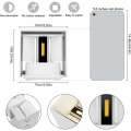 Miniatyrbillede 4 af 5: BR-Vie 6W Indendørs/Udendørs Væglampe, Justerbar Vandtæt LED Væglampe Op Ned Lampe Design 3000K Varm Hvid Væglamper til Stue Soveværelse Pa