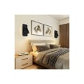 Miniatyrbilde 4 av 5: LED-vegglampe, nattbordslampe med bryter, justerbar spot for soveromsbelysning, varmt lys 13W--Hvit