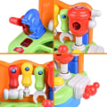 Miniatyrbild 4 av 5: Leksaker för 1-2 år gamla pojkar Stora tjocka multifunktionsmusikverktygsbänk Småbarnsleksaker, Pedagogiska byggleksaker för 1 2 3 år gamla pojkar flickor bebisar barn