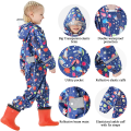 Miniatyrbilde 3 av 5: Barnepyttdress, vanntett dress for gutter, all-in-one regndress, barnehætte regndress, lett, bærbar, pustende regndress, tørker lett