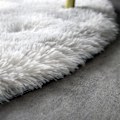 Miniatyrbillede 5 af 5: Rundt tæppe, shaggy, moderne, til stue, soveværelse, spisestue eller børneværelse, behageligt shaggy gulvtæppe skridsikkert tæppe (Dye-Light Grey, 120cm X