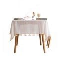 Miniatyrbilde 1 av 5: Fransk stoffduk bordmatte hvit brodert duk firkantet bord rundt hul blonder dusk seng og frokost salongbord duk