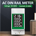 Miniatyrbillede 2 af 5: Elektricitetsmåler Wattmeter Multimeter PZEM-008 Elektricitetsmåler AC50-300V/100A Amperemeter Digital Display Spændingstester Wattmeter