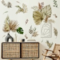 Miniatyrbild 4 av 5: Väggdekaler Boho Palmblad Väggdekaler Tropiska Växter Sovrum Soffa Väggdekaler Vardagsrum Dekoration Väggdekoration