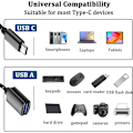 Miniatyrbild 2 av 5: USB C till USB Adapter [2-pack], USB Typ C Hane till USB A Hona OTG-kabel, Kompatibel med iPhone 16/15 Pro Max, iPad Pro, MacBook Pro/Air, Samsung Gal