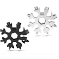 Miniatyrbild 1 av 4: Multifunktionsverktyg snöflinga 18 i 1, 2 stycken nyckelring openvis opens, portabelt flakverktyg, portabelt rostfritt stålverktyg för äventyrsresor campsi