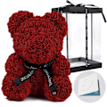 Miniatyrbild 1 av 5: Rosbjörn Teddyblomma Dekorativ Ask Valentin Present Mors Dag Jubileum Födelsedagspresent