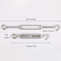 Miniatyrbillede 4 af 5: M6 Krog  Øje / C til o spændebøjle 304 Rustfrit stål, hardware kit til Wire Rope spænding Heavy Duty, til Solskærm, teltinstallation, anti - rust,
