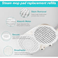 Pikkukuva 3 / 5: 8 kpl vaihtotyynyjä Shark Steam Mop S7001 S8001 S8201 S7201 S7000AMZ S7000 S7005 S7020 S7001C -höyrymoppiin, All-in-One -höyrypuhdistin ja -pesuri, pestävä