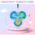 Miniatyrbilde 4 av 5: 3PC 3D-puslespill magisk kubebønneleke, roterende fingerspeed kubeleke for voksne, praktisk spinner fidget-leke, jul, bursdag, nyttårsgave for barn A