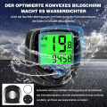Miniatyrbillede 3 af 5: Trådløs cykelcomputer, IP54 vandtæt 19 funktioner med baggrundsbelyst display cykel speedometer, trådløs automatisk start/stop cykel speedometer