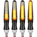 Miniatyrbillede 1 af 5: Motorcykel LED Blinklys, 4 stk. Universal Vandafvisende Motorcykel Blinklys, 12V Flydende Blinklys, Dagkørelys
