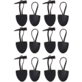 Miniatyrbilde 2 av 4: 6 par skinntogle hornknapper Duffle-knapper for frakk Kaffe spennelås Fancy knapper - Svart