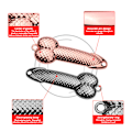 Miniatyrbillede 3 af 5: 4 stk. rose gold bly sort skala vej agn fiskeri grej falske lokkemad pailletter bulk fiskeartikler（11g）
