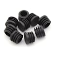 Miniatyrbillede 1 af 4: Rund Plastikprop, 20 stk. Sort Rør Endeprop Stol Prop Møbel Glide/Ben Rør Indsats Dækning 25mm