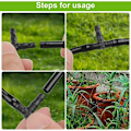 Miniatyrbillede 5 af 5: 300 stk. 3-VEJS T-stykker Tre til Barbélet DRYPPER DRYPPER DE DRYPPER T-stik T-stik Rør TUBCH FAST STRAP SPLOW SPRATED SYSTED SYSTE