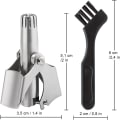 Miniatyrbillede 3 af 5: 2 stk. næsehårstrimmer øre shaver, rustfrit stål næsehårstrimmer, vaskbar, til næse og ører