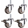 Pikkukuva 1 / 5: Kestävä kääntyvä pyörä M10-kierteellä kumista käsikärryyn, työpöytiin, huonekalupyöriin, 2 tuumaa, kierteen halkaisija: 10mm, pituus 25mm, 2kpl mukana