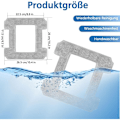 Miniatyrbild 5 av 5: Set med 6 rengöringspads för Ecovacs Winbot Winbot Winbot WinBot Fönsterputsrobotar W1 / W2 / W2 Omni - För robotfönsterputs - Tvättbar rengöringsduk
