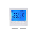 Miniatyrbild 1 av 4: Smart Väggtermostat med LCD-display för Golvvärme - Blå Bakgrundsbelysning