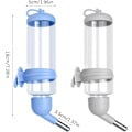 Miniatyrbilde 2 av 5: Dvergkanin fôringsflaske for bur, kaninfôringsflaske, 2PCS 250ML/8.45OZ, dryppfri plast hengende vannflaske automatisk flaskedispenser