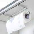 Pikkukuva 4 / 5: 1 kpl keittiöpaperiteline, kaapin päälle asennettava ruostumattomasta teräksestä valmistettu pyyheteline, hyllyn alle asennettava WC-paperiteline