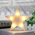 Miniatyrbillede 1 af 4: LED-natlys juledekoration natlys festdekoration (hvid lille femtakket stjerne)