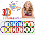 Miniatyrbillede 2 af 5: Uzone 3D Pen PLA Filament 1,75 mm, 16 farver (hver farve 5 m) tilfældig stencil, 3D Pen Filament PLA, 3D-printlinjepakke, 3D Pen Filament til børn