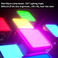 Pikkukuva 5 / 5: RGB VL49 RGB Videovalo, 360° LED-kameralamppu, Kannettava värivalokuvausvalo 3 kylmäkenkäkiinnikkeellä, säädettävä kirkkaus, ladattava 2000 mAh 250