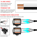 Miniatyrbilde 5 av 5: Kabelsett for LED-lysrampe, 480 W, 2 ledninger, 14 AWG, universelt LED-kabelsett med 12 V 40 A relé og to kontrollbrytere for å bytte mellom dif