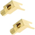 Miniatyrbillede 3 af 5: 4 rums højttalerkabelstik, high-end banan-til-spade adapter, højttalerkabel, retvinklet spade gaffel og bindingsstik, guldbelagt