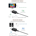 Miniatyrbillede 4 af 5: Bluetooth USB-adapter, 5.0 trådløs USB 3-i-1-sender og -modtager, med 3,5 mm jackstik Bluetooth Aux-bilradio-sender, der fungerer til bil/tv/pc/lyd