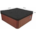 Miniatyrbillede 4 af 5: Beskyttelsescover til spabade med have, spabadeovertræk i 190T polyesterstof, støvtæt vandtæt anti-UV, sort, 231x231x30cm