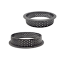 Miniatyrbillede 2 af 5: 8 stk. kageform, runde bageforme perforerede ringe, non-stick konditorring til kagedekoration