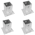 Miniatyrbilde 1 av 5: Stolpefester 4 stk Galvanisert Metall 101 mm