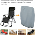 Miniatyrbillede 3 af 5: B71 × H110cm Beskyttelsescover til lang foldestol, TRANSATE CHARGE DOURC DOULT, vandtæt, anti-UV, Relax havecover 210D Oxford til Relax Chai