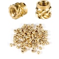 Miniatyrbilde 1 av 5: 100 stk. Senkmonterte muttere for 3D-utskrift, messinginnlegg med gjenger M2 hunngjenger for 3D-utskrift, bil, bærbar PC, plastskall (M2x3x3,5 mm)