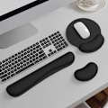 Miniatyrbillede 5 af 5: Sæt med tastatur, ergonomisk musemåtte med skridsikker tape, mus med memoryskum til computere, laptops