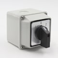 Miniatyrbilde 1 av 4: LW26 20/2 Universell Strømkilde Venderbryter med Monteringsboks 20A Universell Rotary Cam Selector (6.86.87.2cm)